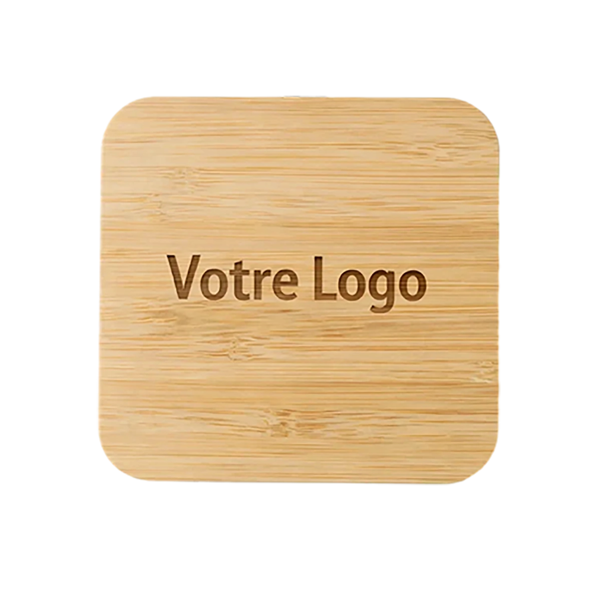 Chargeur sans fil en bambou personnalisé
